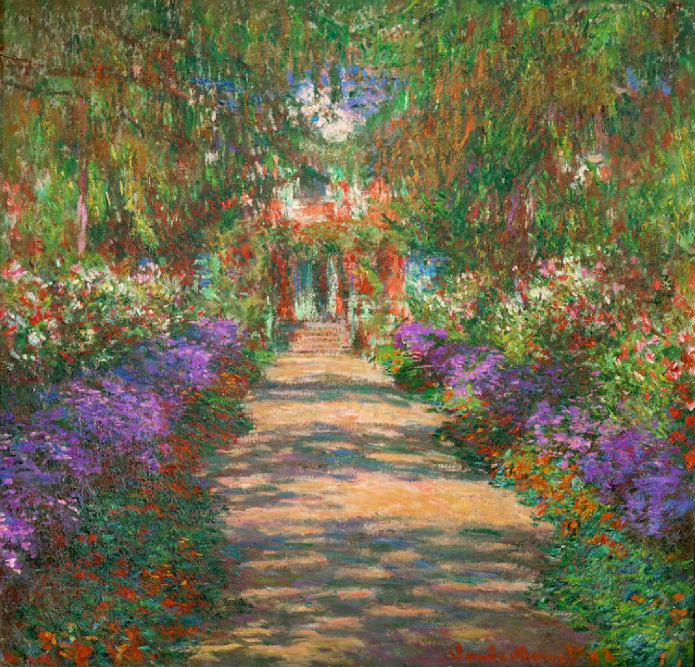 Eine Allee in Monets Garten in Giverny | Claude Monet