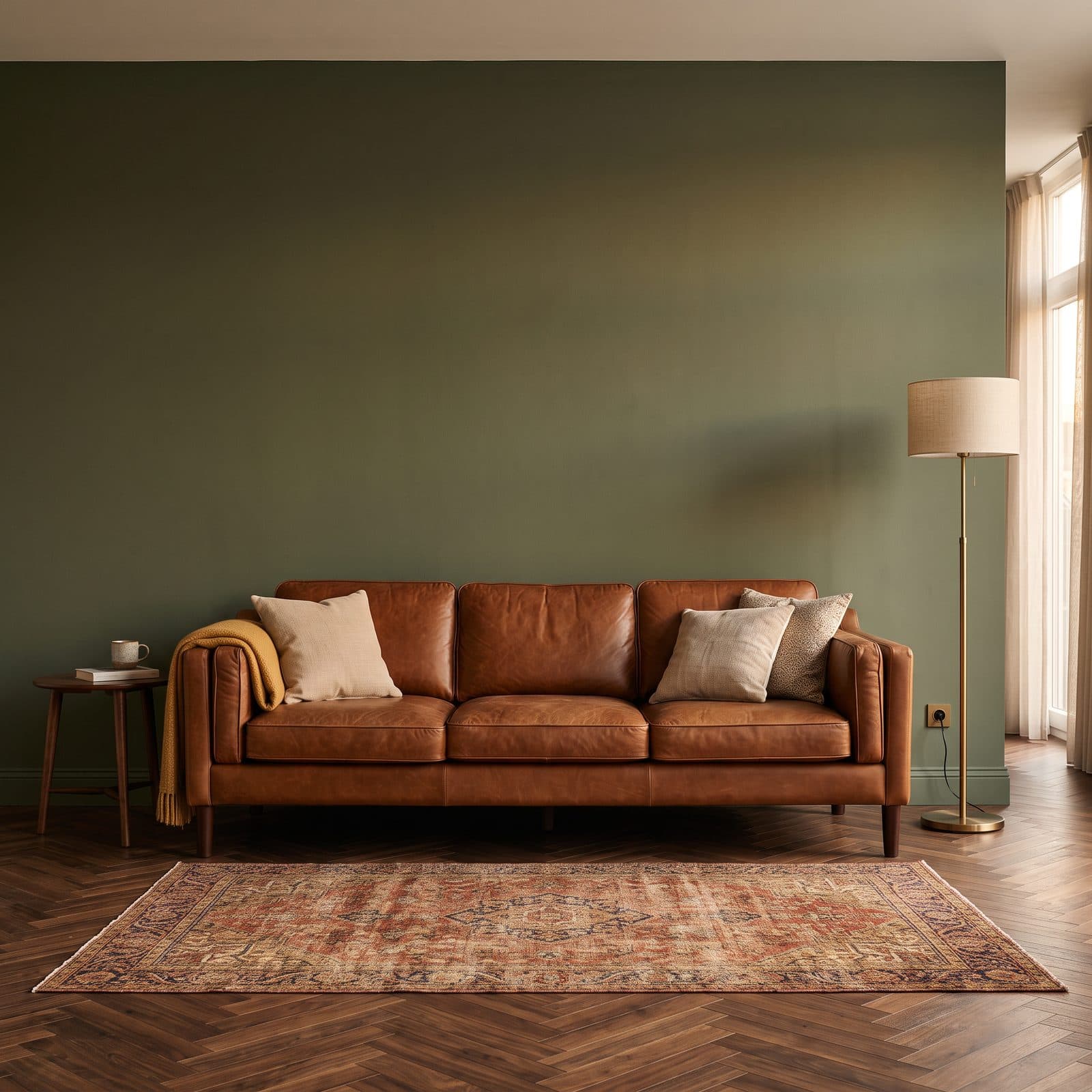 Wohnzimmer grün