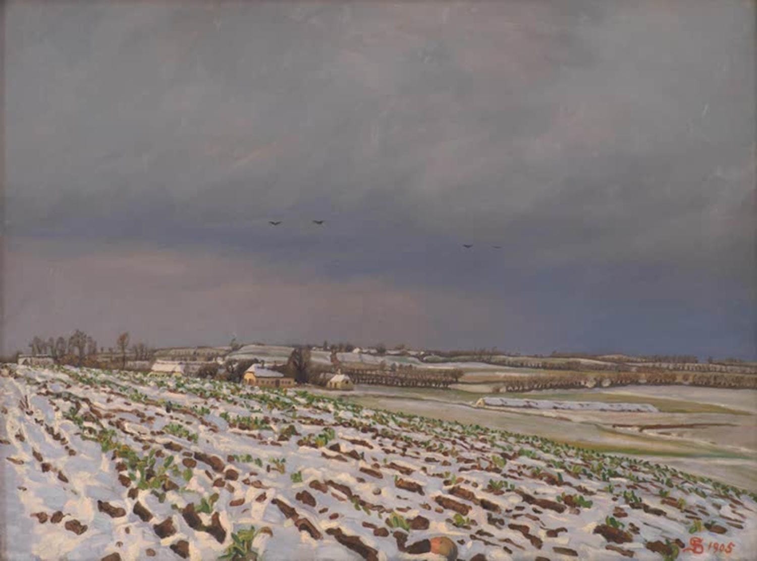 Kunstdruck Early Snow von Fritz Syberg