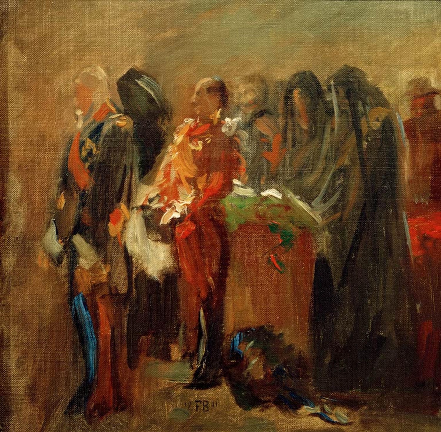 Figurenstudie zu Trauerfeier | Ferdinand Brütt