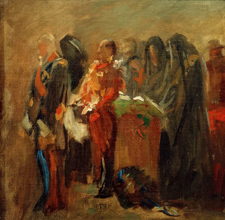 Figurenstudie zu Trauerfeier | Ferdinand Brütt