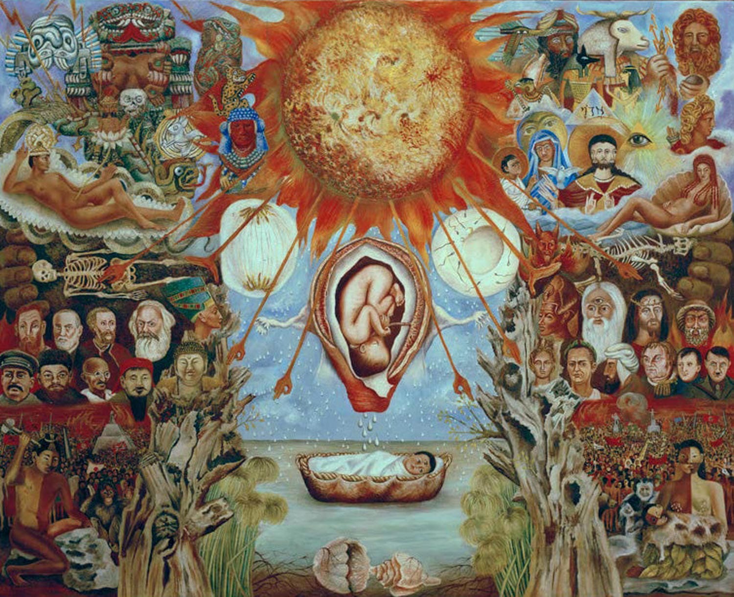 Der Schöpfungskern von Frida Kahlo als Kunstdruck