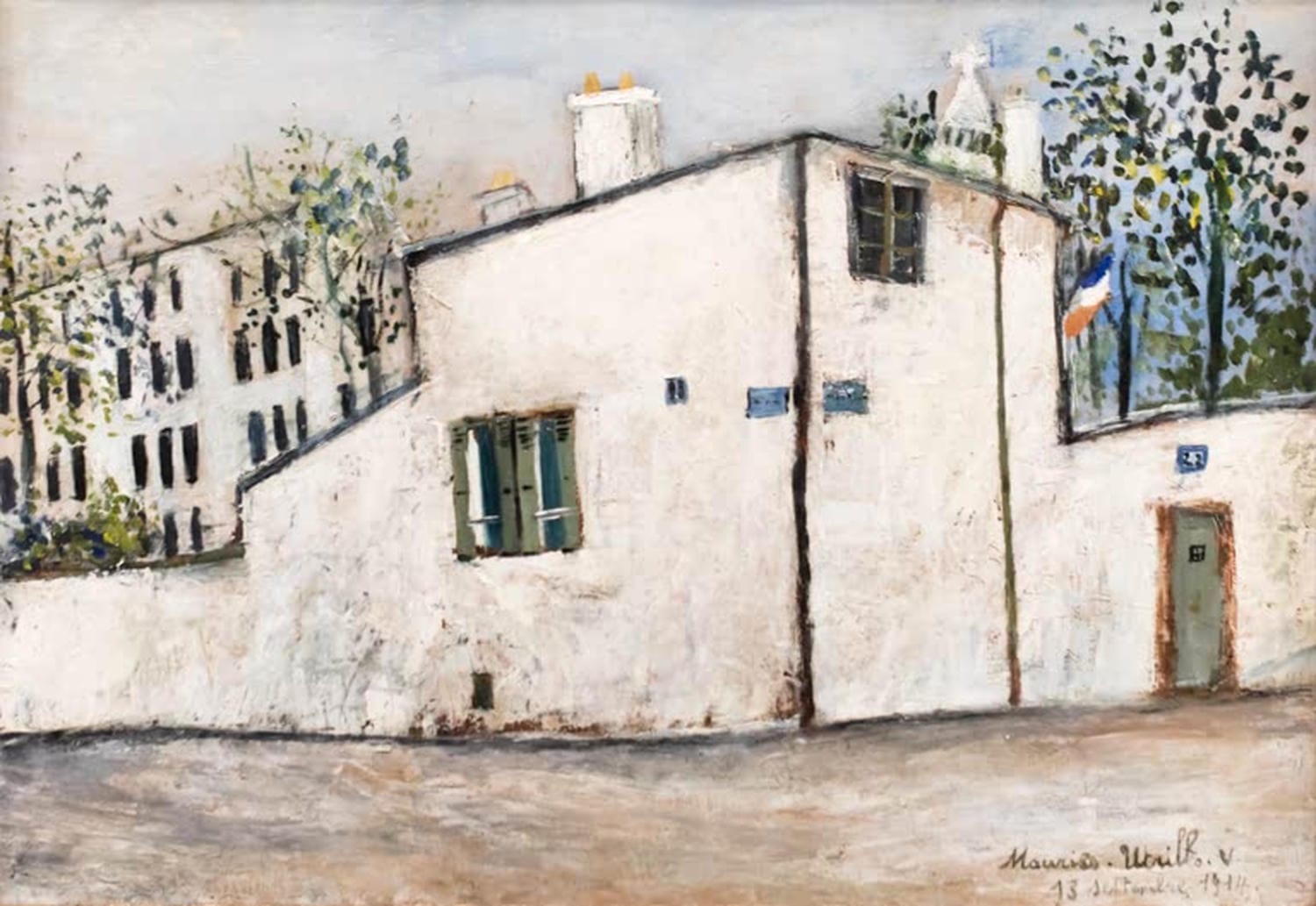 Maurice Utrillo "La Maison Berlioz" – stimmungsvolle Darstellung eines Montmartre-Hauses.