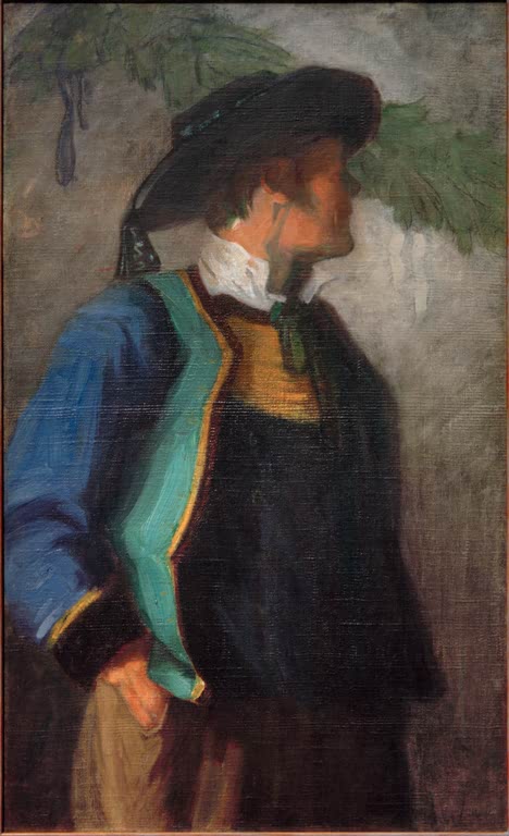 Selbstbildnis in bretonischer Tracht | Franz Marc