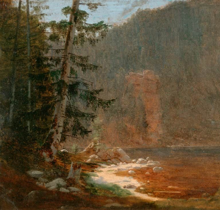 Felsenschlucht mit Bachlauf in der Nähe von Lenggries | Carl Spitzweg