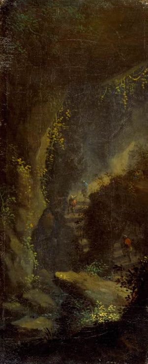 Die Felsenschlucht | Carl Spitzweg