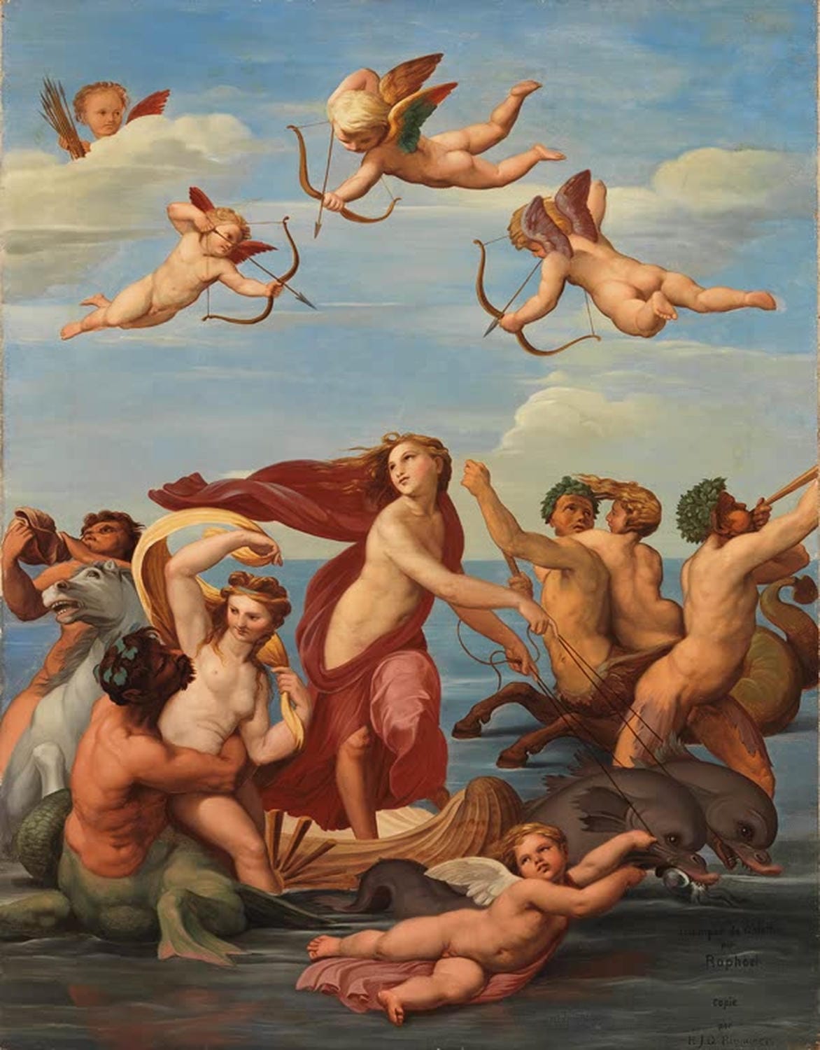 Raffael Gemälde „Der Triumph der Galatea“ – lebendige Darstellung der mythologischen Nymphe Galatea.