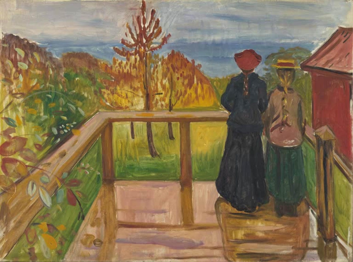Kunstdruck Auf der Veranda von Edvard Munch