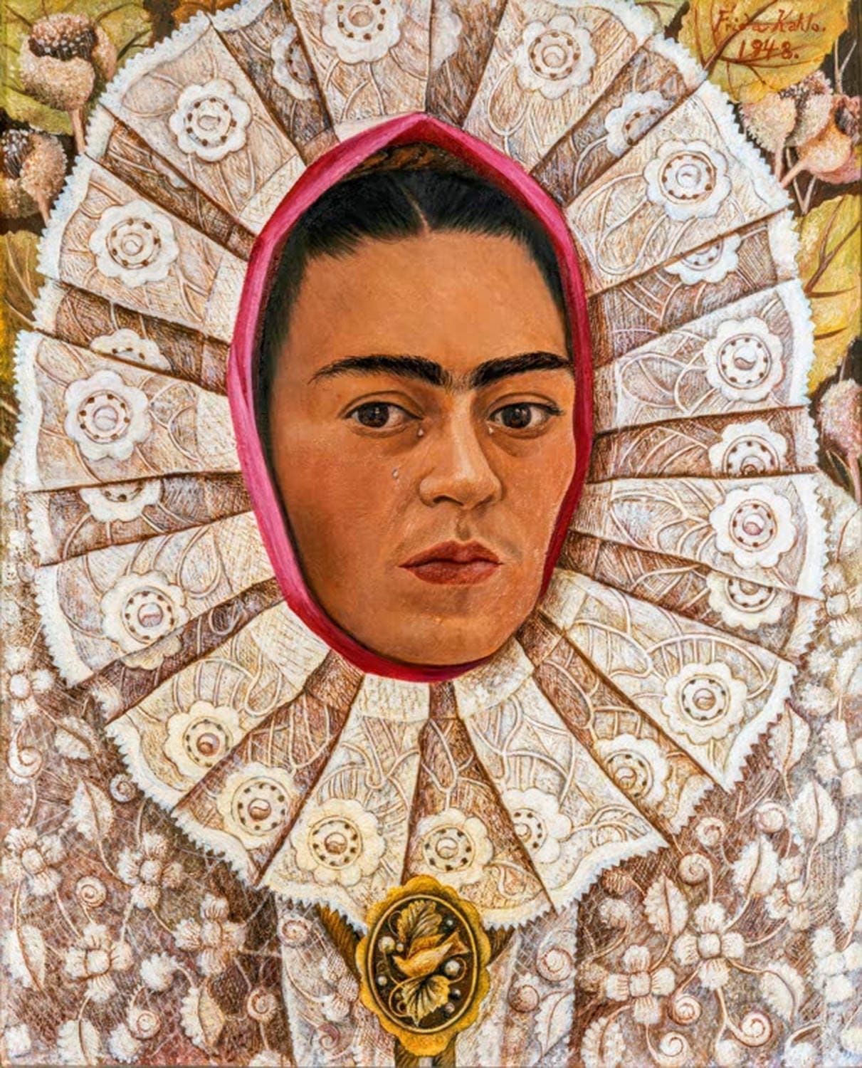 Selbstporträt (für Samuel Fastlicht) von Frida Kahlo als Kunstdruck
