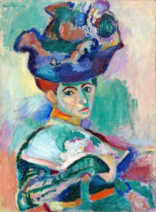Henri Matisse’ "Frau mit Hut“ (1905) als hochwertiger Kunstdruck – ein ikonisches Werk des Fauvismus, voller Farbenergie, Emotion und künstlerischem Aufbruch. Jetzt entdecken!