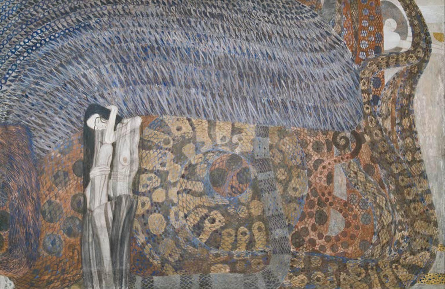 Beethovenfries Die feindlichen Gewalten Tafel 2 von Gustav Klimt als Kunstdruck