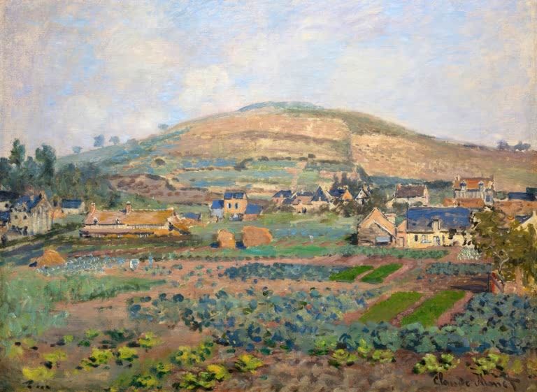 Der Mont Riboudet in Rouen im Frühling | Claude Monet