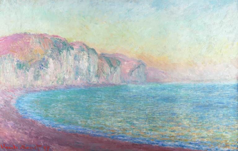 Klippen bei Pourville, aufgehende Sonne | Claude Monet