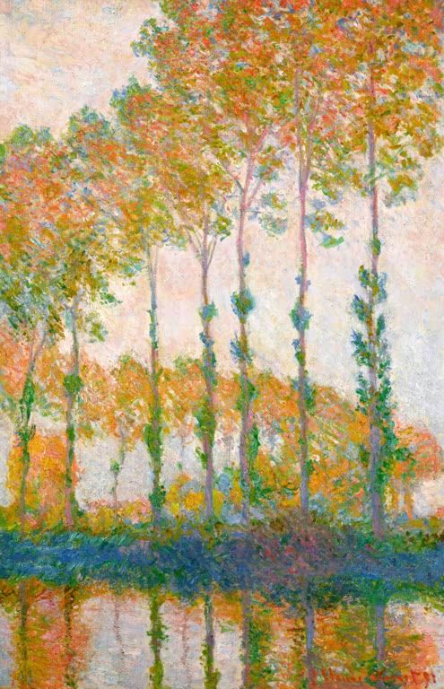Pappeln am Ufer der Epte, Herbst | Claude Monet