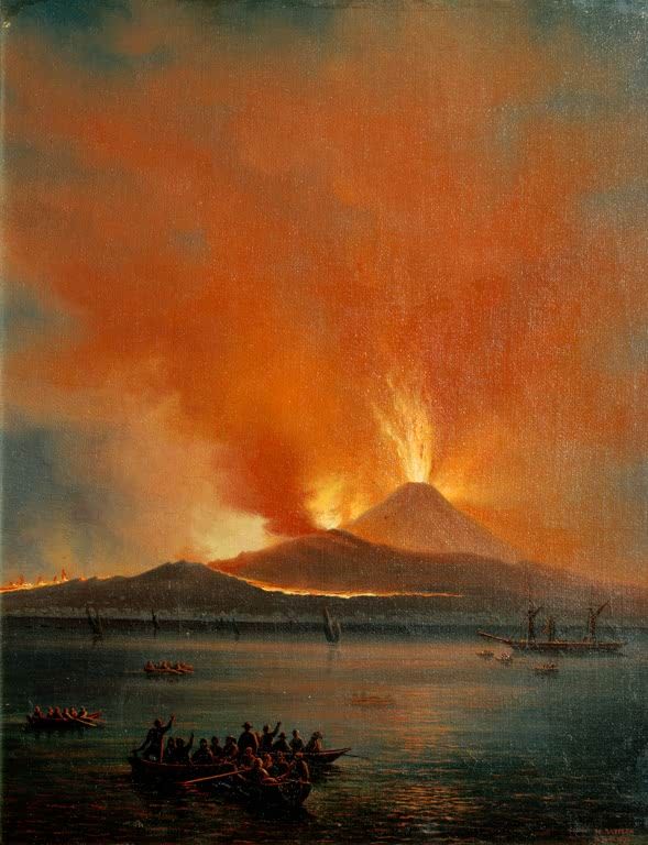Nächtlicher Ausbruch des Vesuv, 26. April 1872 | Hubert Sattler