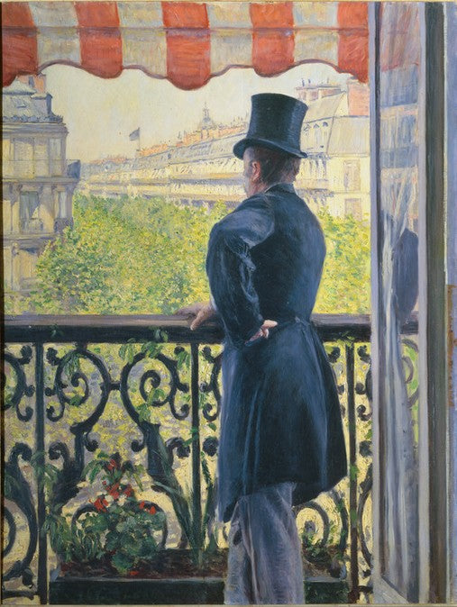 Mann auf einem Balkon | Gustave Caillebotte