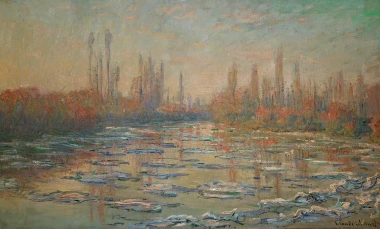 Eisschollen auf der Seine | Claude Monet