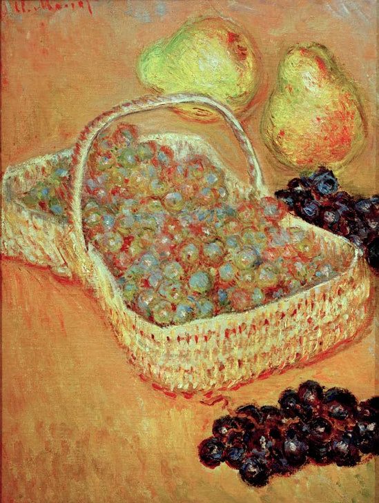 Korb mit Weintrauben und Birnen | Claude Monet