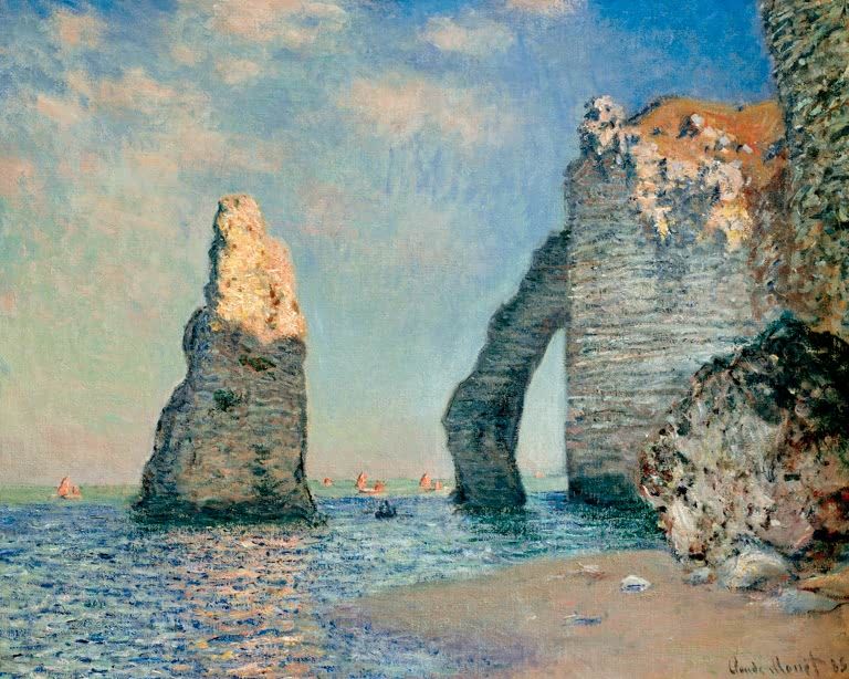 Felsnadel und Steilküste von Aval | Claude Monet