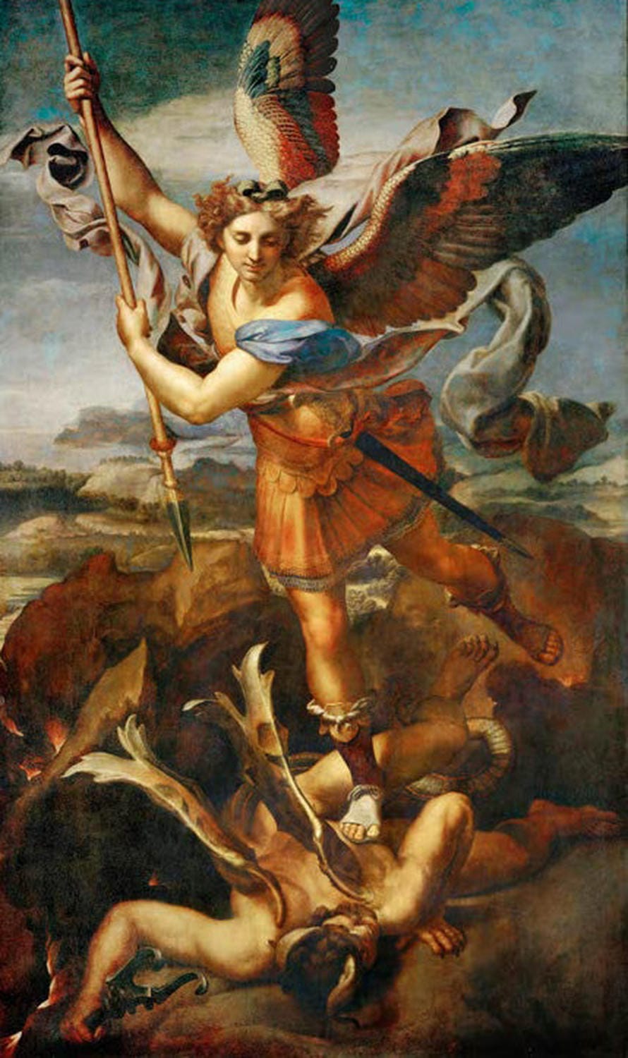 Der heilige Michael tötet den Dämon | Raffael