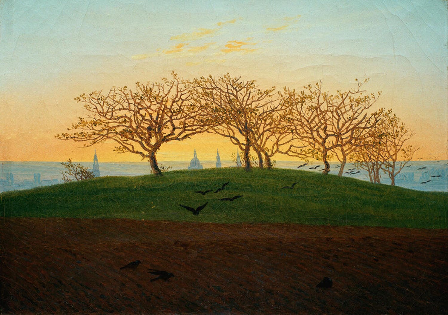 Kunstdruck: Hügel mit Bruchacker bei Dresden | Caspar David Friedrich