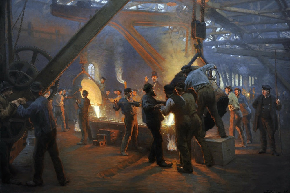 P. S. Krøyers „Die Eisengießerei, Burmeister & Wain“ als hochwertiger Kunstdruck – ein realistisches Meisterwerk über Arbeit, Technik und industrielle Kraft. Jetzt entdecken!