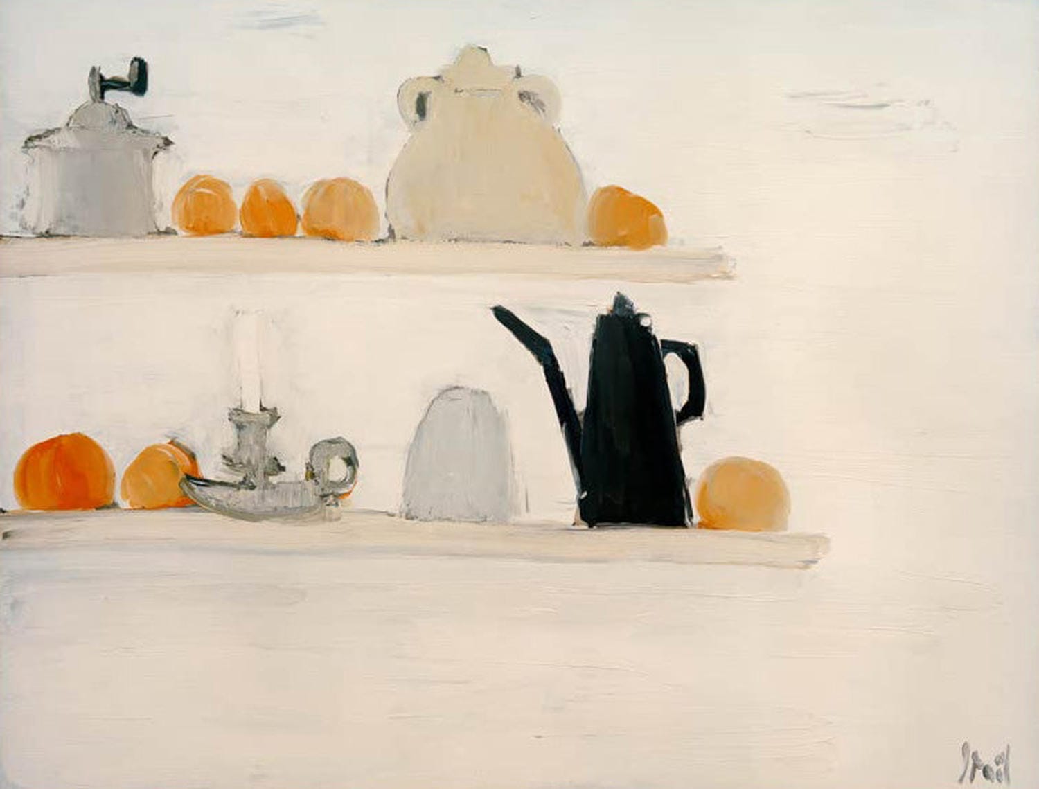 Gemälde „Das Regal“ von Nicolas de Staël, abstrakte moderne Kunst