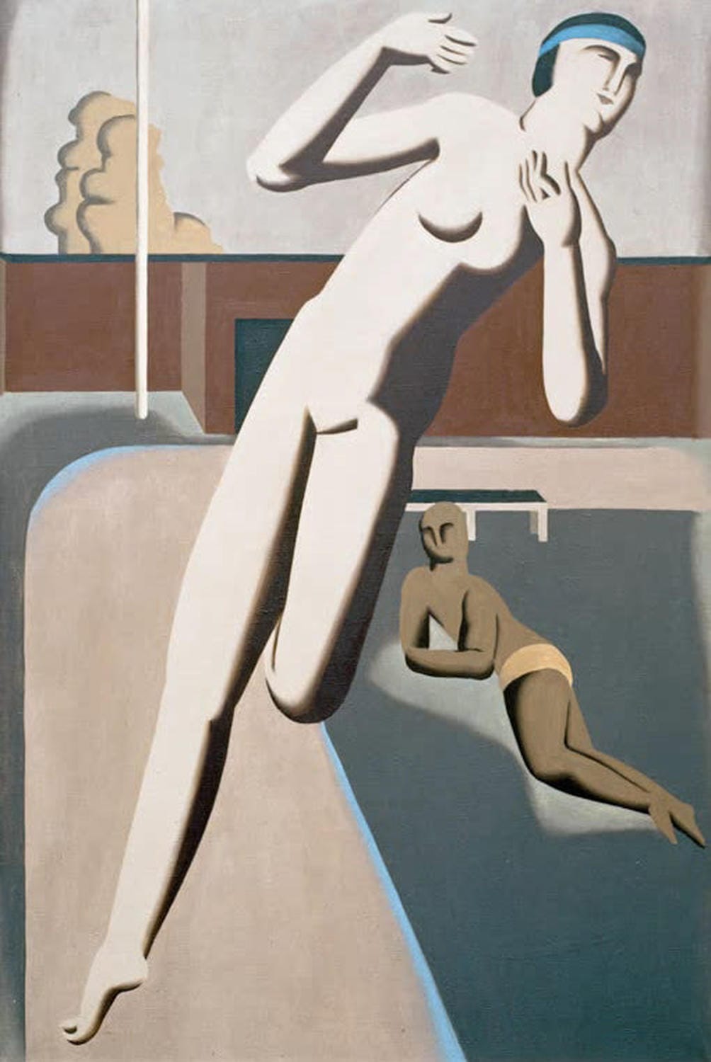 "Läuferin II" von Willi Baumeister – moderne, abstrahierte Darstellung einer laufenden Figur.