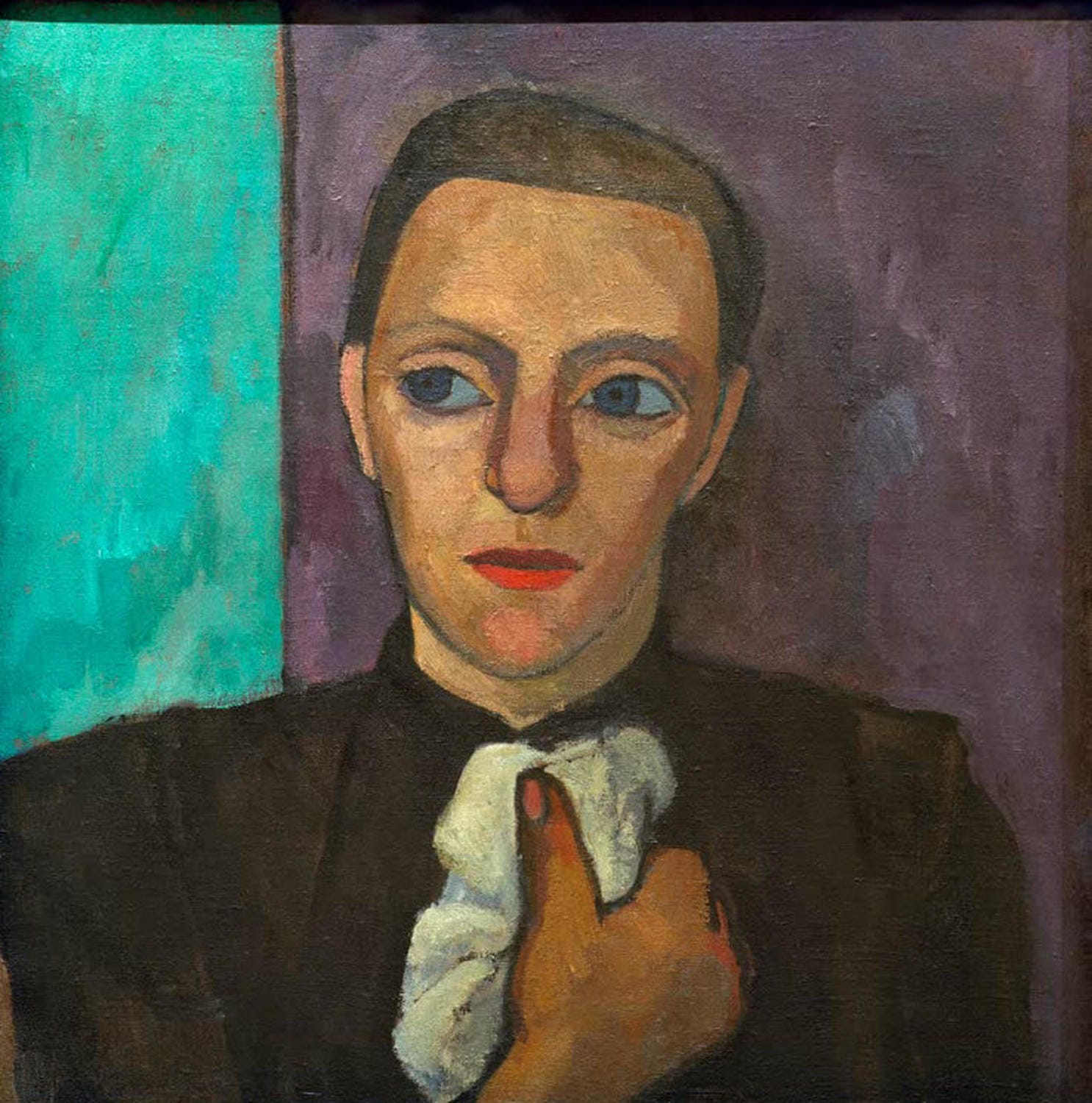 Kunstreproduktion „Frau in Schwarz“ von Paula Modersohn-Becker – schlichtes, starkes Frauenporträt.