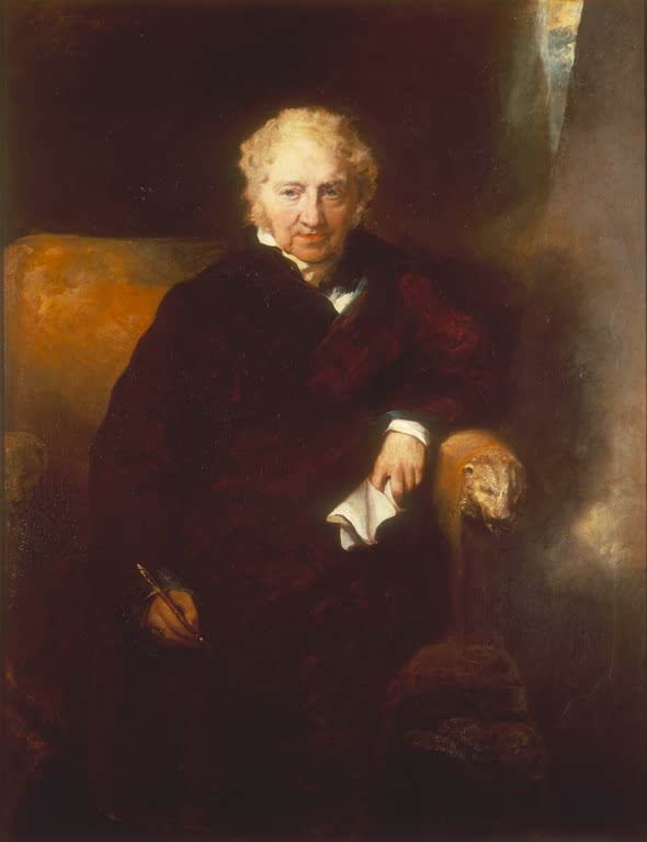 Kunstdruck des Gemäldes Gemälde von Lawrence von Johann Heinrich Füssli mit klassischer Porträtdarstellung, ruhiger Komposition und historischer Atmosphäre.