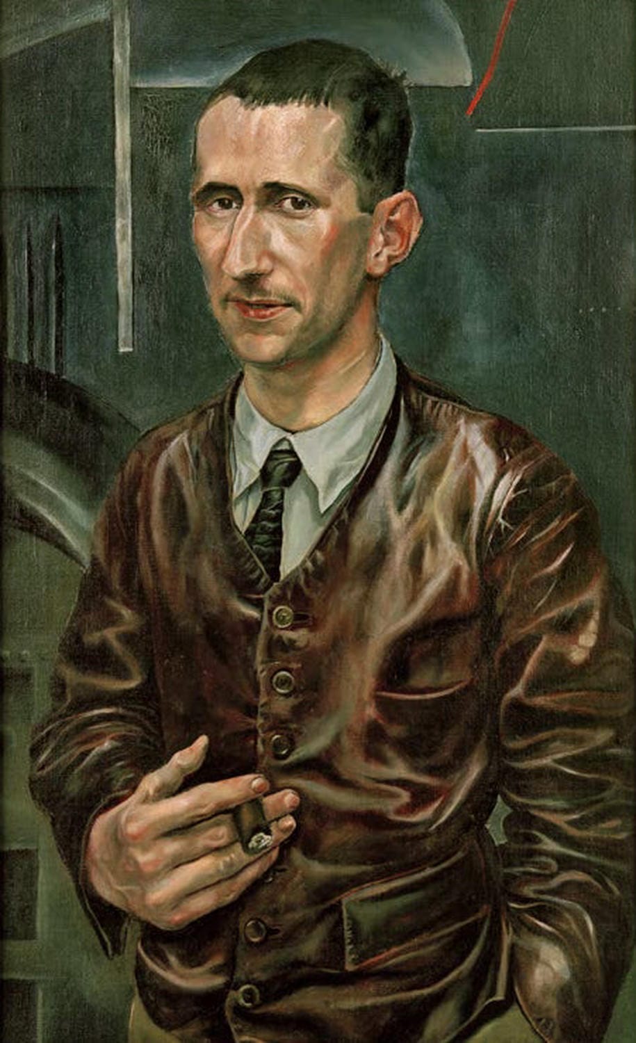 "Bildnis Bertolt Brecht" von Rudolf Schlichter – sachliches Porträt des Schriftstellers.