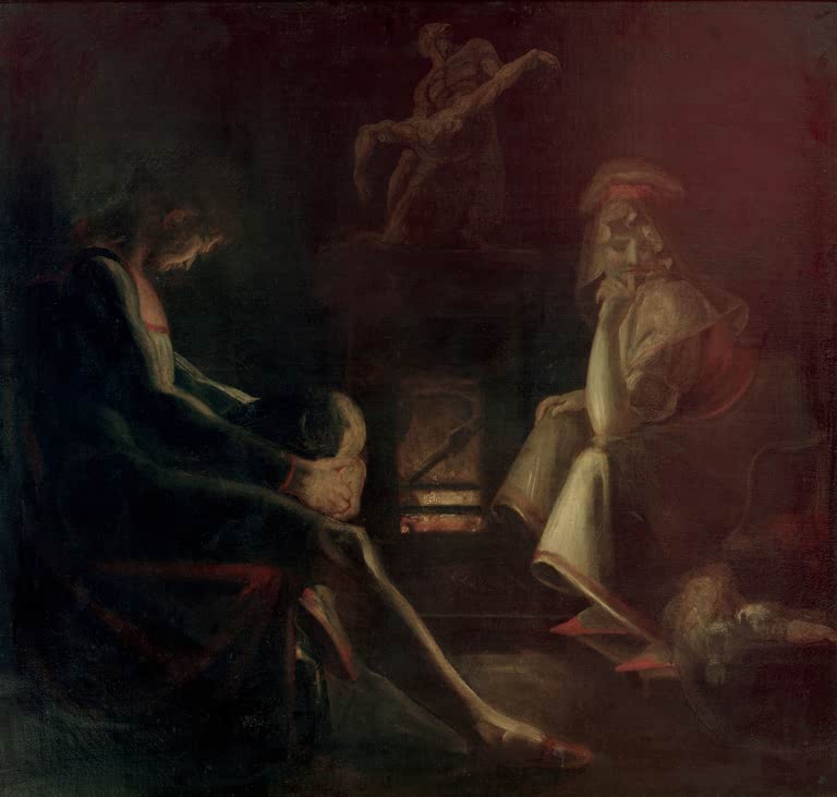 Kunstdruck des Gemäldes Das Schweigen von Johann Heinrich Füssli