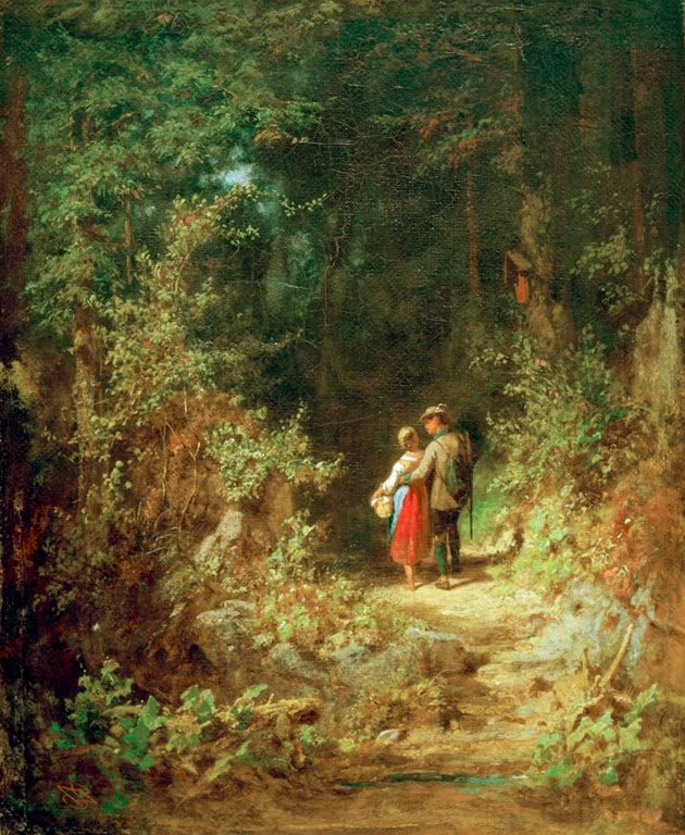 Liebespaar im Walde | Carl Spitzweg