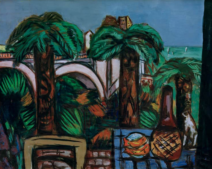Landschaft mit drei Palmen. Beaulieu | Max Beckmann