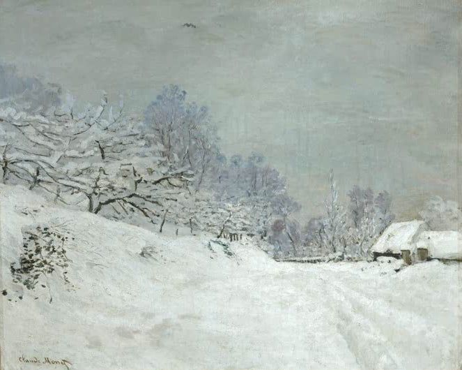 Umgebung von Honfleur bei Schnee | Claude Monet
