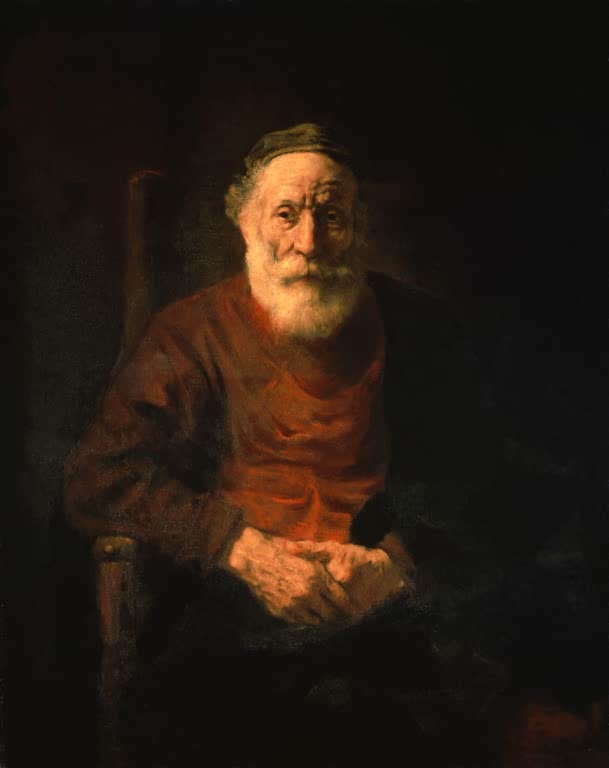 Bildnis eines alten Mannes in rotem Gewand | Rembrandt van Rijn