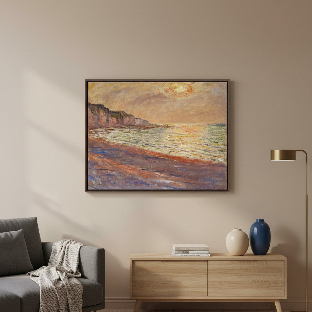 Strand in Pourville, Sonnenuntergang | Claude Monet