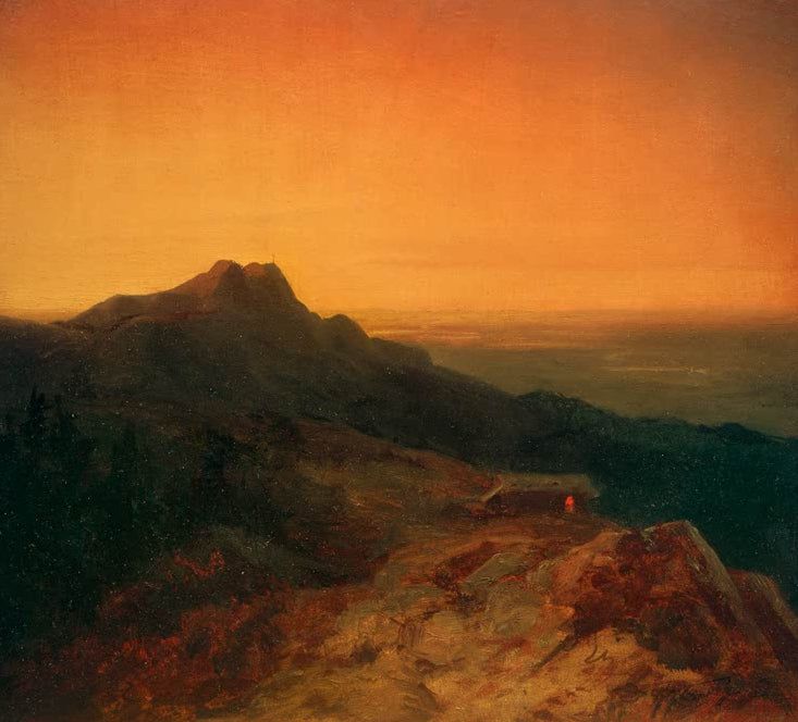 Die Benediktenwand am Abend | Carl Spitzweg