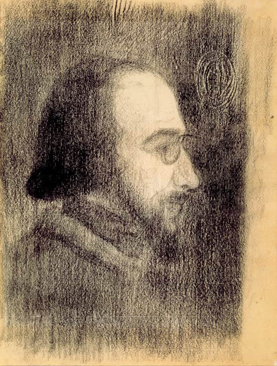 „Erik Satie“ von Paul Signac – Porträt des französischen Komponisten und Pianisten Erik Satie.
