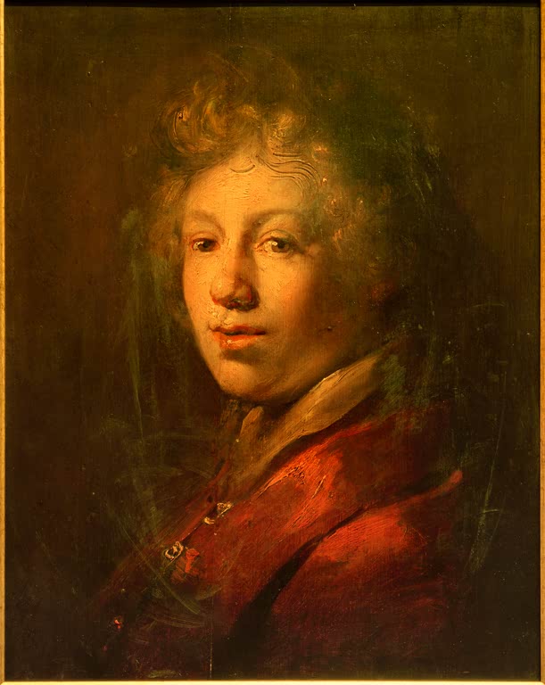 Porträt Rembrandts mit rotem Mantel | Rembrandt van Rijn