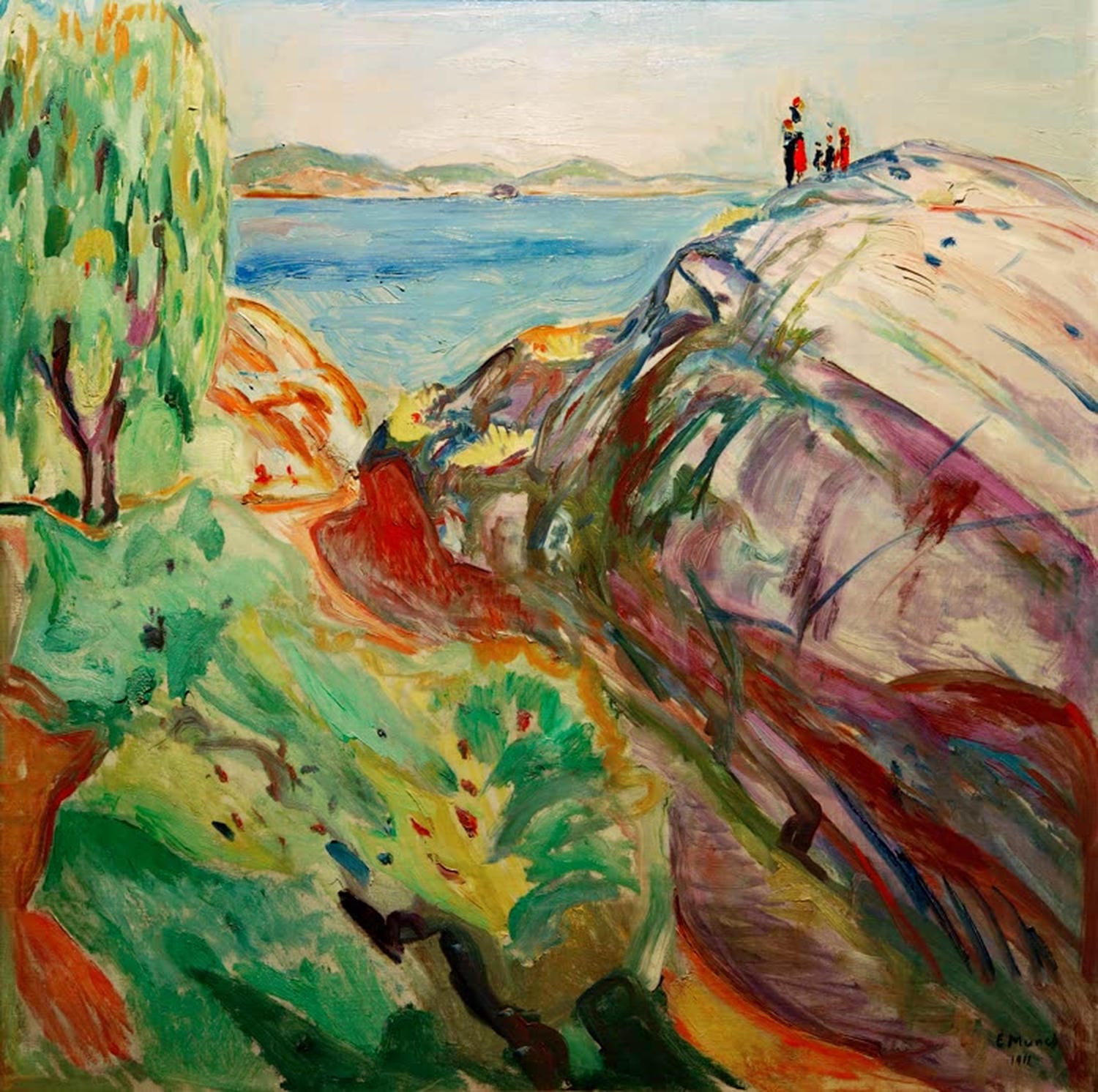 Sommer mit Küste | Edvard Munch