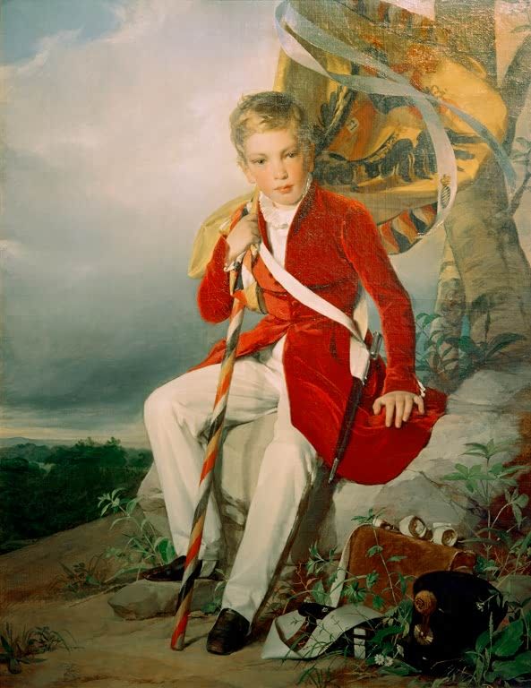 Erzherzog Franz Joseph mit Fahne | Friedrich von Amerling