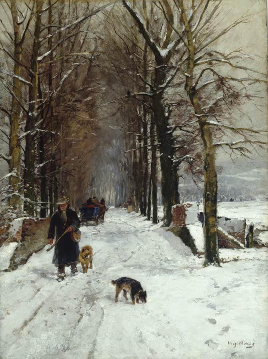 Winter auf der Grafenberger Allee | Hugo Mühlig