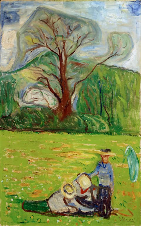 Kunstdruck Frühlingslandschaft von Edvard Munch