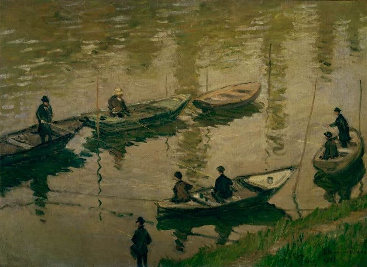 Angler an der Seine bei Poissy | Claude Monet