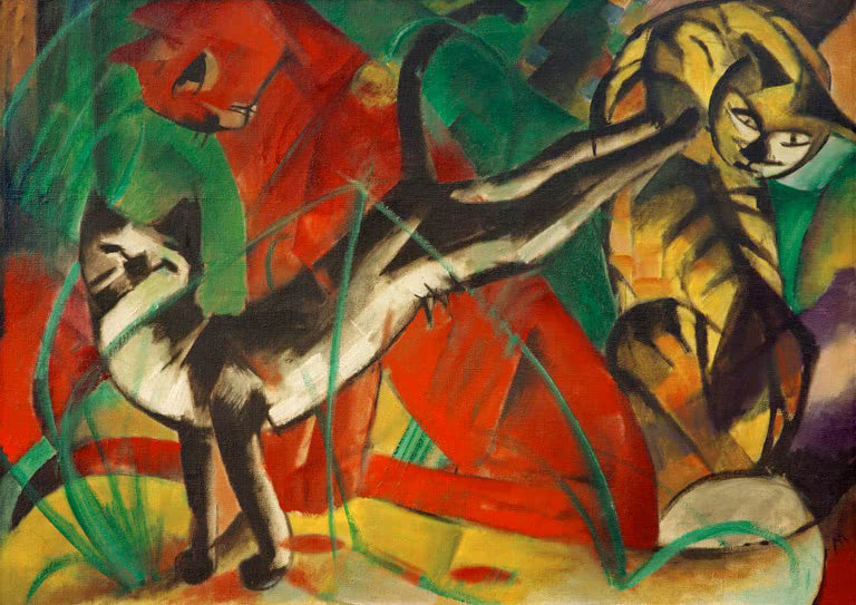 Drei Katzen | Franz Marc
