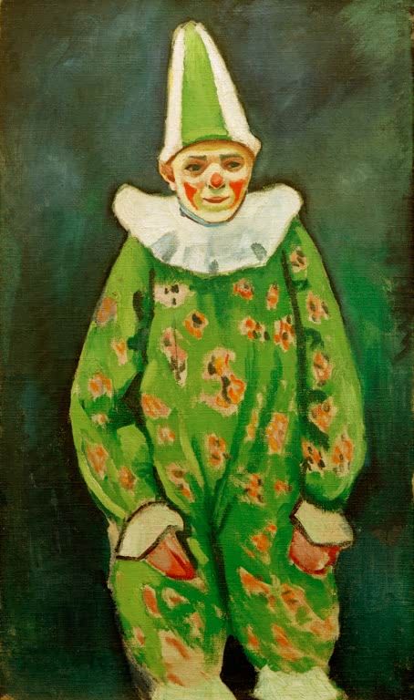 Clown in grünem Kostüm | August Macke