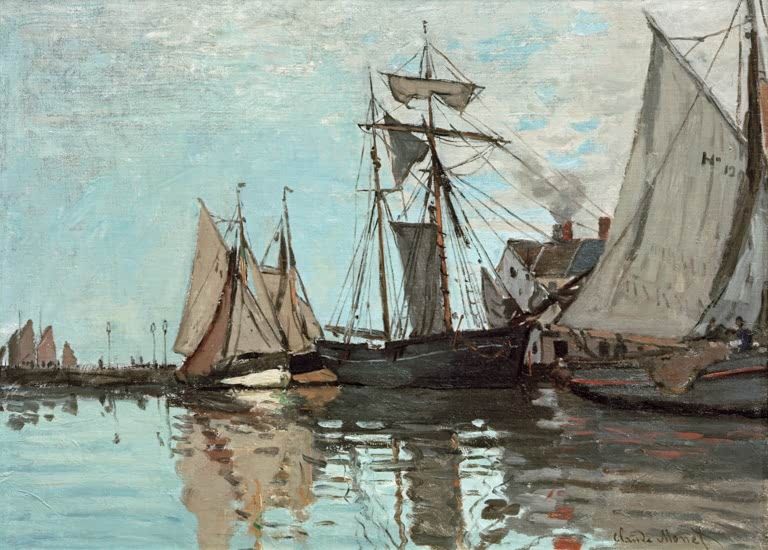 Boote im Hafen von Honfleur | Claude Monet