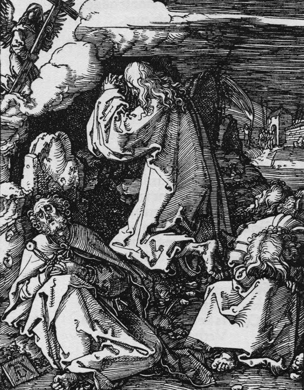 Kunstdruck „Christus am Ölberg“ von Albrecht Dürer mit Jesus im Gebet am Ölberg