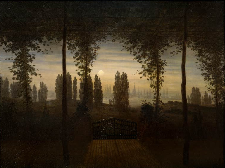 „Gedächtnisbild für Johann Emanuel Bremer“ von Caspar David Friedrich – romantische Landschaft mit symbolischer Bedeutung und stiller Atmosphäre.